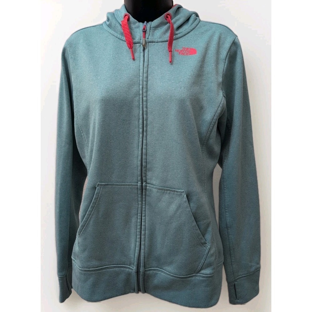 The North Face Womens Small Trellis Green Eco Ridge Full Zip Hoody Jacket Coat